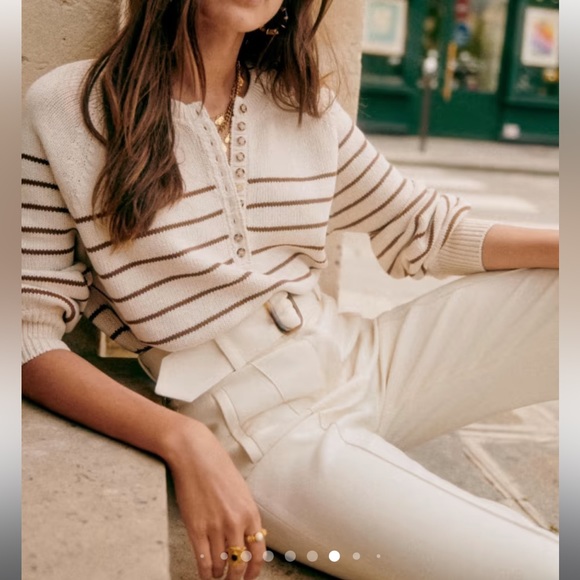 Sezáne Leontine Jumper in Camel/Ecru - Picture 3 of 7